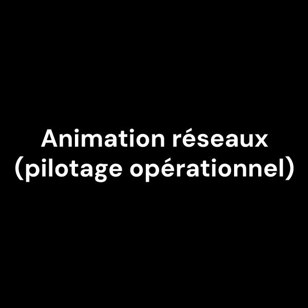 animation reseaux (pilotage operationnel)